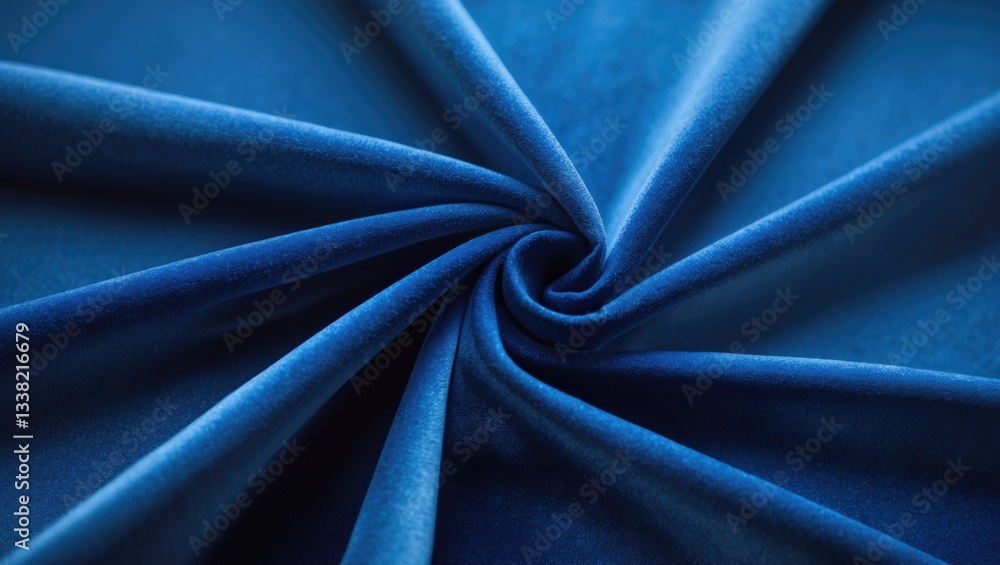Poster close-up view of blue upholstery fabric featuring a textured weave, providing a subtle yet elegant b