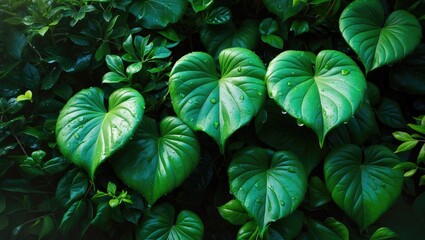 Fresh leaves reminiscent of betel leaves.