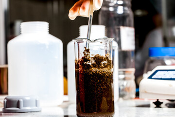 Extraction of leech enzyme for the cosmetic production. Production laboratory