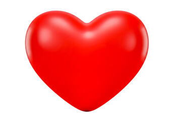 3D red heart icon symbolizing love, romance, and affection