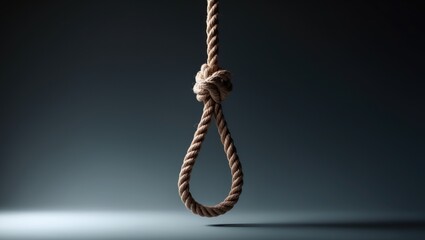 Rope for hanging against a neutral backdrop.