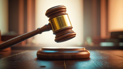 wooden gavel, a wooden legal gavel placed on an office desk, Judge gavel, Law