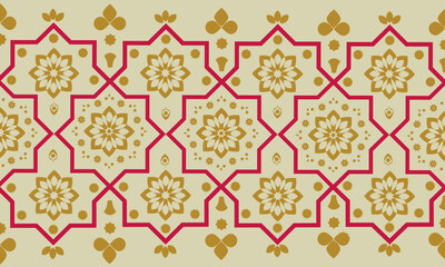 Beautiful Embroidery Floral Red, Yellow