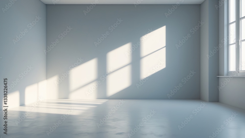 Poster minimal abstract light gray background suitable for product presentation. soft shadow and light stre