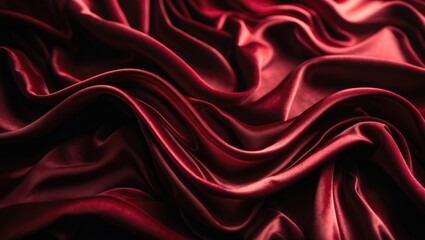 Obraz premium Abstract background of luxury cloth or liquid wave featuring wavy folds of grunge silk texture, satin velvet material, or elegant wallpaper design, background.