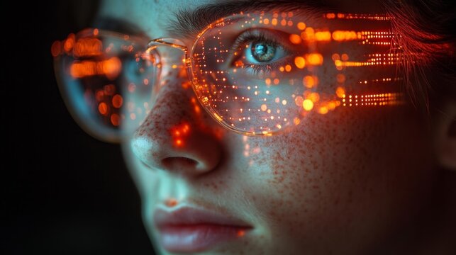 Futuristic digital art of illuminated quantum circuits and glowing light beams in a dark theme. Generative AI