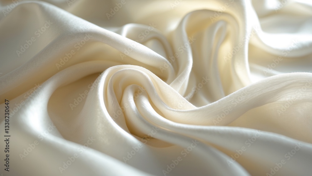 Poster close-up view of fabric texture, highlighting the subtle weave and soft folds. the fabric has a smoo