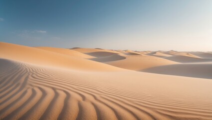 Naklejka premium Expansive and untamed view of the sand desert