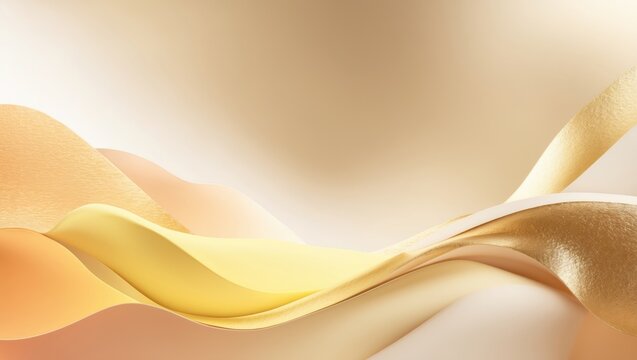 Light pastel soft orange, yellow, gold, golden champagne, beige, cream, and white abstract background. Gradient hue. Luxury premium quality. Shimmering effect. Template. Design. Wide banner. Panora...