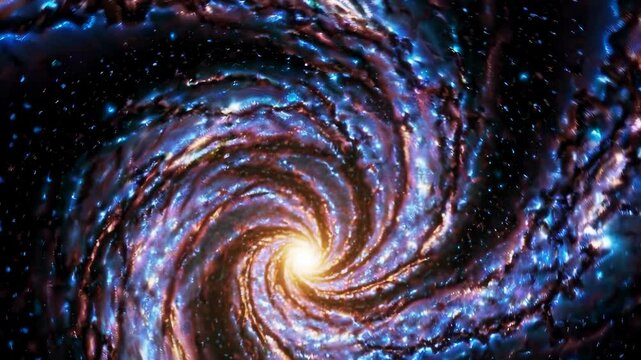 Mesmerizing cosmic spiral vortex unveiling galactic wonders across the universe. 4k stock footage