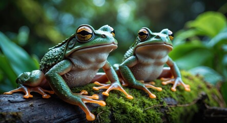 Sea frog, a type of frog within the family of true frogs, found in captivity near water bodies.