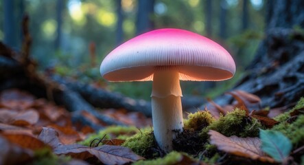 Mushroom (Russula cremoricolor) located in Preserve State Park