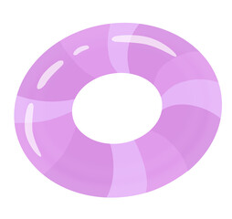 Cute purple swimming 
