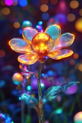 Abstract glowing flower