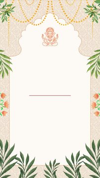 A graceful wedding invitation background with intricate floral details.