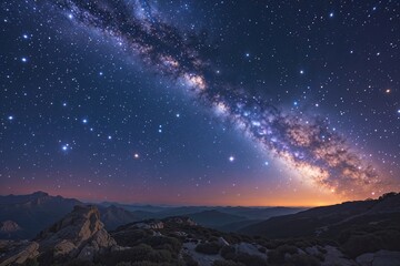 Fototapeta premium Serene Astronomical Night Sky Showcasing Bright Stars and Cosmic Display