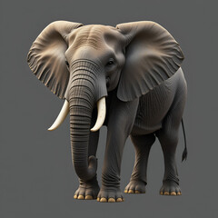 Fototapeta premium the elephant wih a black background