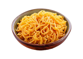 Selective focus pasta isolated on transparent or white background