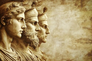 sculpture of a old man on coin