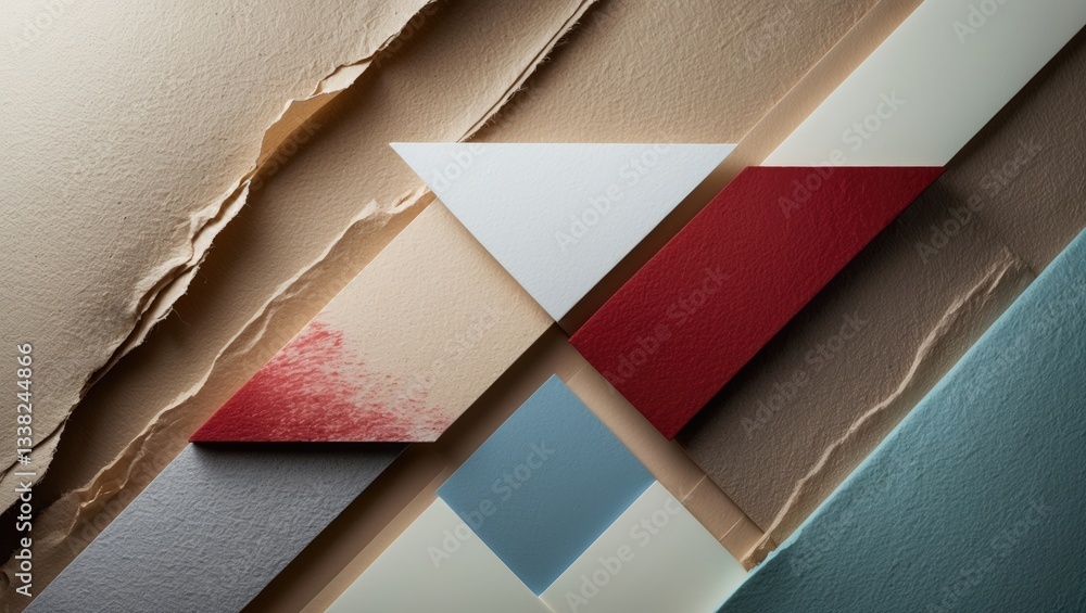 Poster texture of craft paper backdrop, macro. structure of vintage abstract cardboard with geometric forms