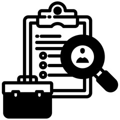 Search Employee icon in Mix Filled Style. Simple Vector Design. Simple Vector Outline Filled Icon