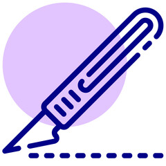 scalpel vector mixed outline icon