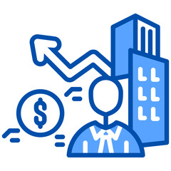 Success icon in Blue Color Style. Simple Vector Design. Simple Vector Flat Icon