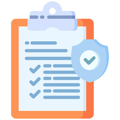 Insurance icon in Flat Color Style. Simple Vector Design. Simple Vector Flat Icon