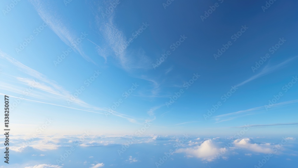 Aufkleber blue sky and clouds with space for text