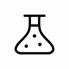 Chemical lab flask icon vector sign