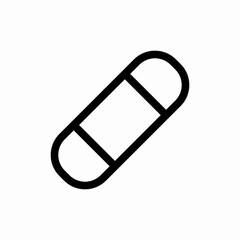 Adhesive bandage plaster icon vector sign