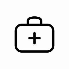 Medical first aid kit icon vector sign