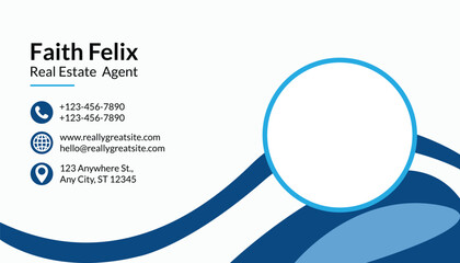Business card design for real estate agents with modern style