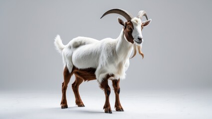 Obraz premium Boer goat positioned against a white backdrop.