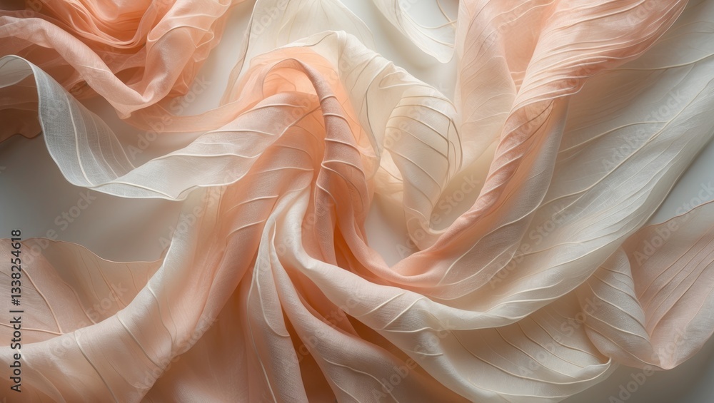 Poster nature abstract of flower petals and transparent leaves featuring a natural texture suitable for bac