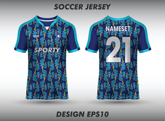 Football jersey design for sublimation jersey template front and back view of sports jersey