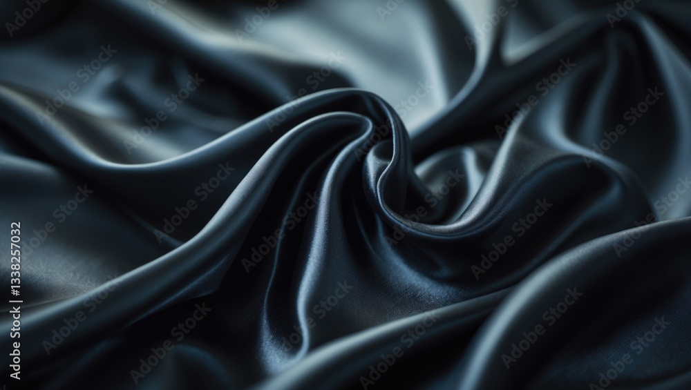 Aufkleber blurred black silk fabric. shimmering and glimmering like a starry night sky, it features a taffeta-