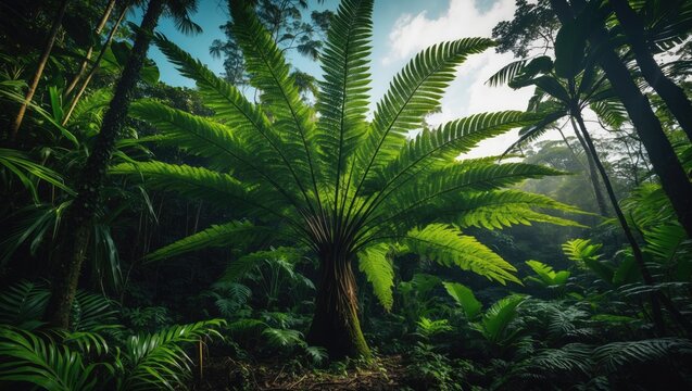 Different kinds of tropical rain forest vegetation