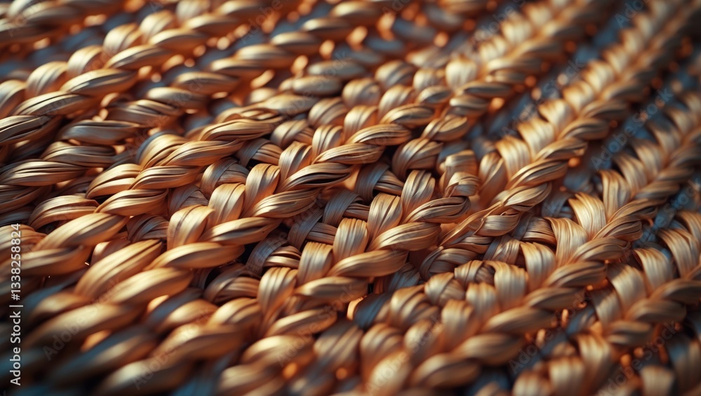 Poster Braided wooden texture. Detail for design. Elements of design. Macro. Background suitable for business cards, postcards, and posters.