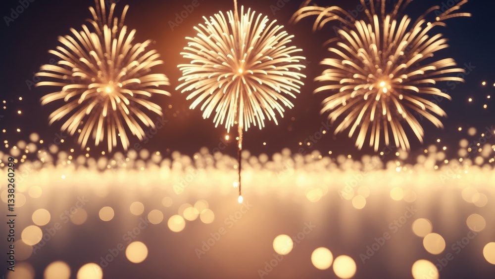 Poster fireworks display with copy space. abstract background for holidays.