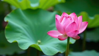 Single lotus flower isolated on white background, nature, water