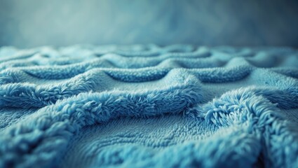 Close-Up of Plush Blanket Pattern Background with Fabric Texture.