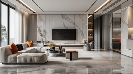 tv lounge with modern sitting interior