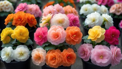 Elatior begonias - Hybrid flowering plant of begonia.
