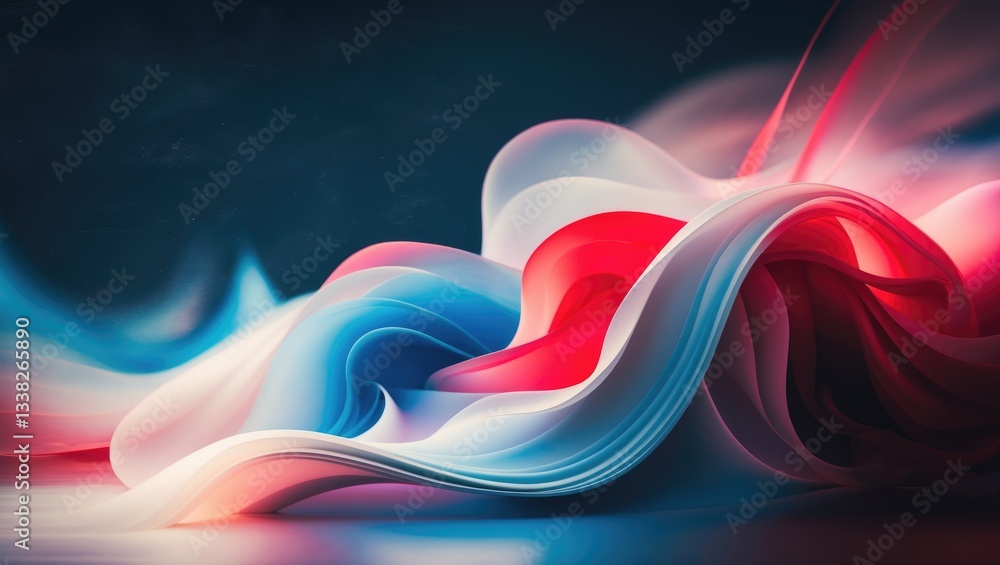 Poster abstract color gradient featuring a modern blurred backdrop and film grain texture, designed as a te