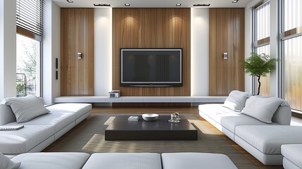 tv lounge with modern sitting interior