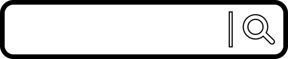 Obraz premium Search Bar Template icon, search experience concept. Magnifying Glass, searched navigator. icon of elements for design interface of website User Interface, Web, App, Software. Ready Search or mobile