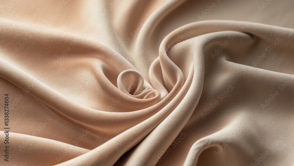 Poster a close-up macro image highlighting the soft and smooth texture of a fabric. the surface displays a 