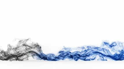 Abstract smoke shapes in black and blue