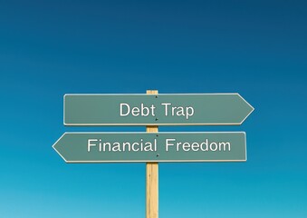 Fototapeta premium A signpost points towards 